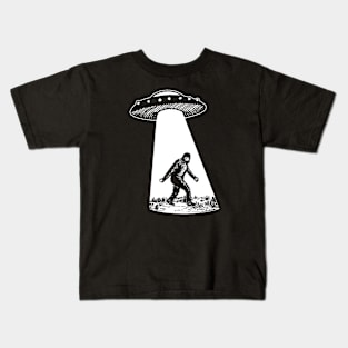 Bigfoot Ufo Kids T-Shirt